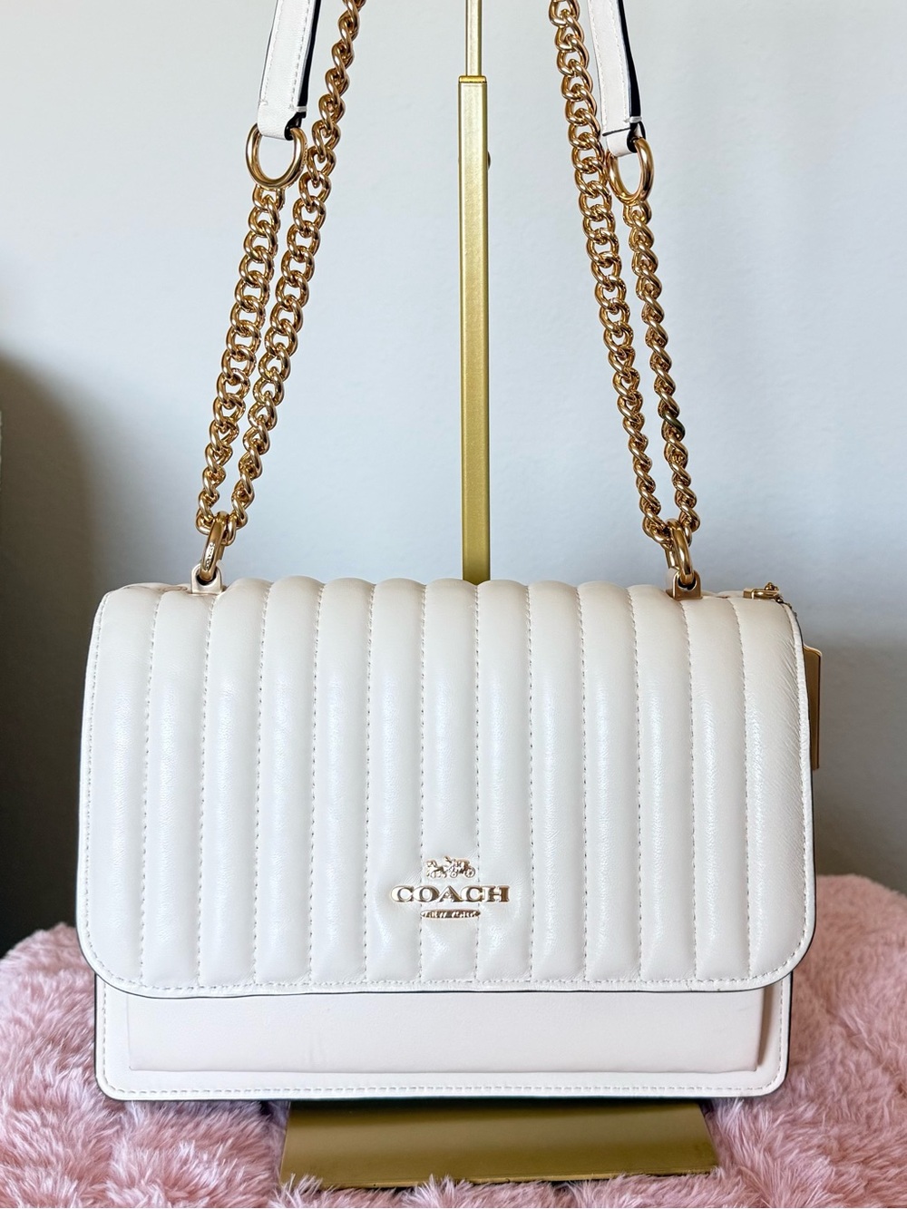 Coach Klare Quilted Bag with Gold Chain